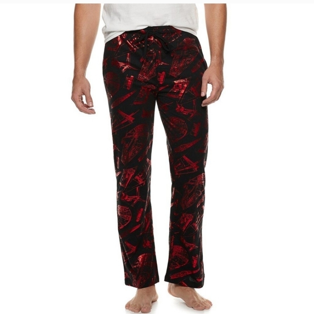 NWT Kohl's Star Wars Men's Red Foil Lounge Sleep Pants ~sz Small